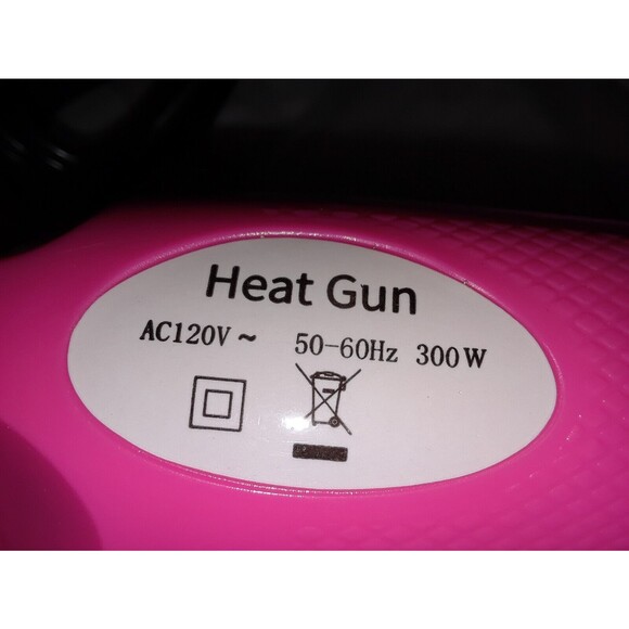 Heat Gun Hand Held Corded Craft Tool Pink - Picture 6 of 7